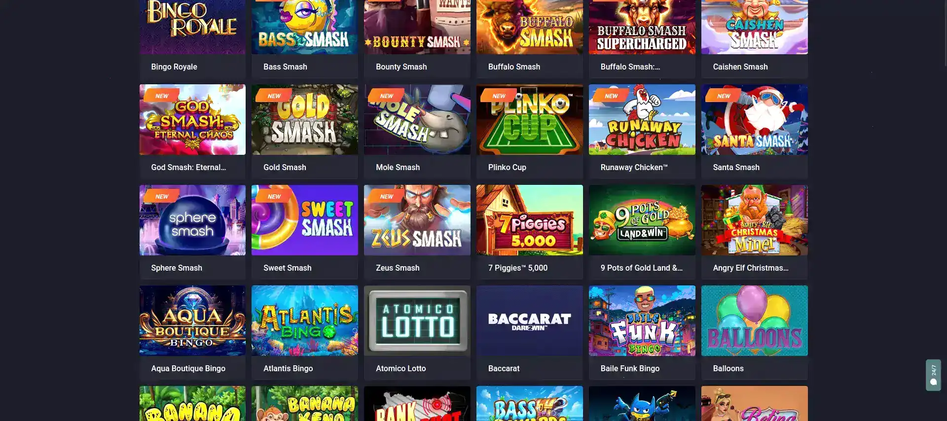 Интерфейс казино Флагман с игровыми автоматами